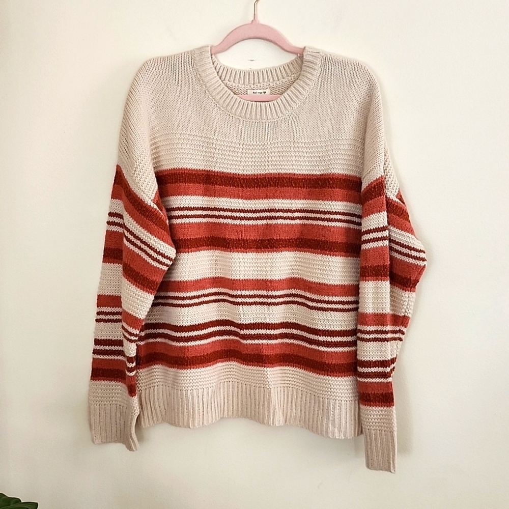 Thread & Supply That Cozy Life Stripe Knit Sweater Womens size Large